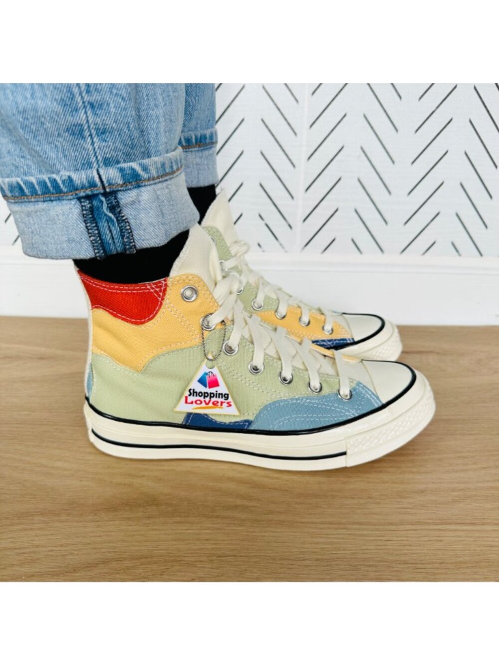 ⭐Converse Chuck 70 HI Crafted Patchwork Sz 11.5 Men Shoes Sneakers Green A03292C - Picture 2 of 9